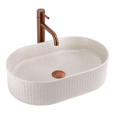 Countertop Washbasin Rea Vanda 48 BeigeCeramic from B&Q
