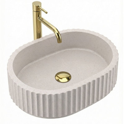 Countertop Washbasin Rea Margaret BeigeComposite from B&Q
