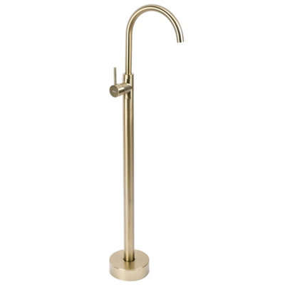 Freestanding Basin Faucet Rea Lungo Brush Gold from B&Q