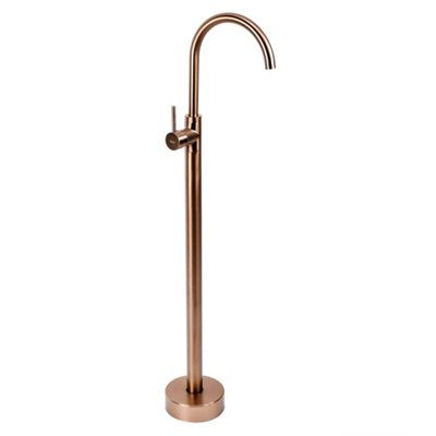 Freestanding Basin Faucet Rea Lungo Brush Copper from B&Q