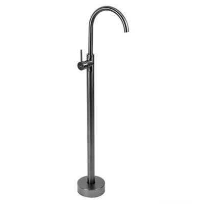 Freestanding Basin Faucet Rea Lungo Titanium from B&Q