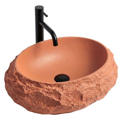 Countertop Washbasin Rea Mika OrangeComposite from B&Q