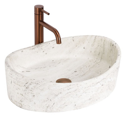 Countertop Washbasin Rea Dream BeigeComposite from B&Q
