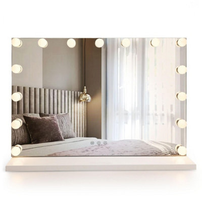 B&Q - Mirror  Hollywood White 80X60 LedRectangular
