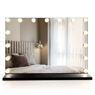 B&Q - Mirror  Hollywood Black LedRectangular