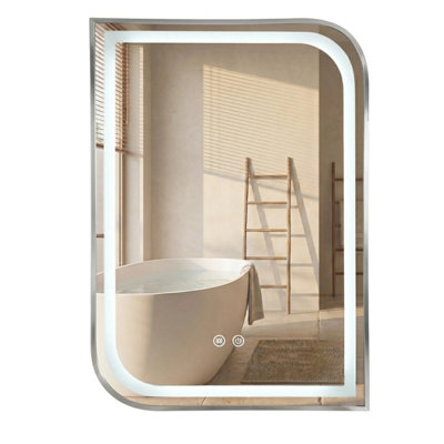 B&Q - Mirror  Zone 70X50 Led Brush Nickel 2,5X50X70Cm