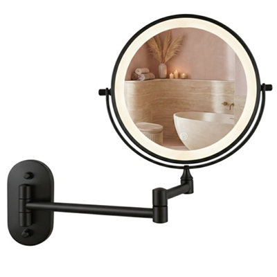 B&Q - Mirror  Glow Black LedRound