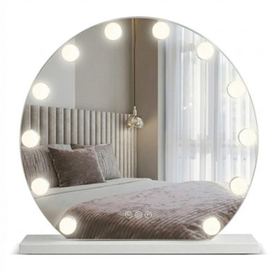 B&Q - Mirror  Hollywood White 50Cm LedRound