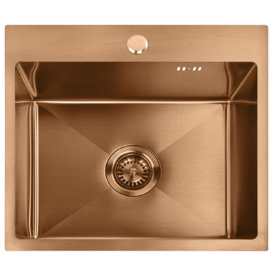 Kitchen Sink Rea Leo 50 Brush Copper from B&Q