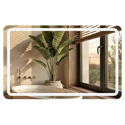 B&Q - Mirror  Edit Transparent 100X60 LedRectangular