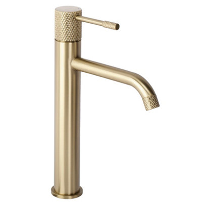 Washbasin Faucet Rea Venti High Brush Gold 4X20X29,5Cm from B&Q