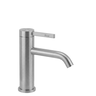 Washbasin Faucet Rea Rivo Low Brush Nickel 10X5X16,5Cm from B&Q