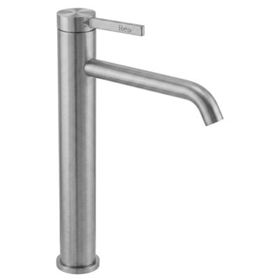 Washbasin Faucet Rea Rivo High Brush Nickel 15,5X5X28Cm from B&Q