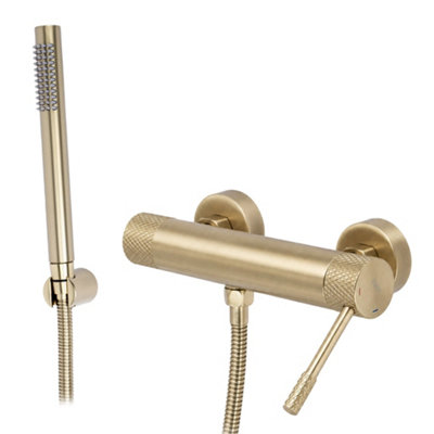 Shower Faucet Rea Venti Brush Gold 25X17X6Cm from B&Q