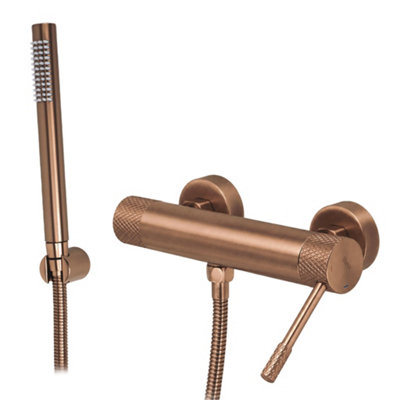 Shower Faucet Rea Venti Brush Copper 25X17X6Cm from B&Q