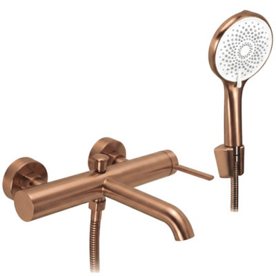 Bathtub Faucet Rea Rivo Brush Copper 22,5X10X6Cm from B&Q