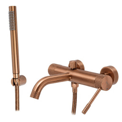 Bathtub Faucet Rea Venti Brush Copper 23X10X10Cm from B&Q