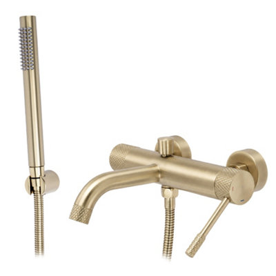 Bathtub Faucet Rea Venti Brush Gold 23X10X10Cm from B&Q