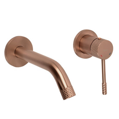 Concealed Washbasin Faucet Rea Venti Brush Copper 17,5X10X12,5Cm from B&Q