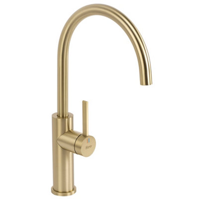 Kitchen Faucet Rea Rivo Brush Gold 18,5X10X36,5Cm from B&Q