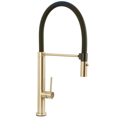 Kitchen Faucet Rea Viera Brush Gold 19X5X50Cm from B&Q