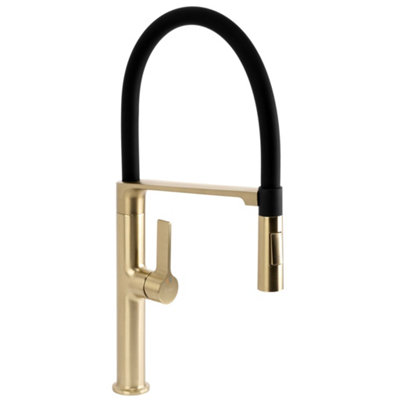 Kitchen Faucet Rea Lago Brush Gold 21,5X10X51Cm from B&Q