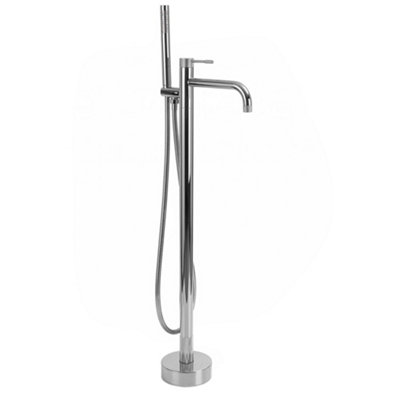 Floor-Mounted Bathtub Faucet Rea Venti Chrome 26X16X115Cm from B&Q