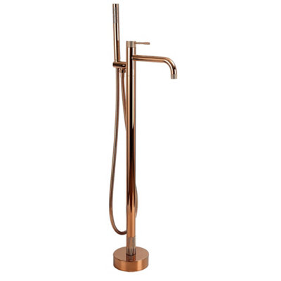 Floor-Mounted Bathtub Faucet Rea Venti Copper 21X10X115Cm from B&Q