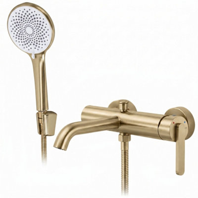 Bathtub Faucet Rea Ontario Side Brush Gold 27,5X24X10Cm from B&Q