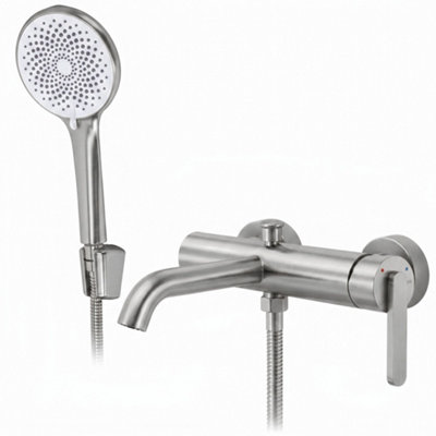 Bathtub Faucet Rea Ontario Side Brush Steel 27,5X24X10Cm from B&Q