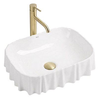 Countertop Washbasin Rea Atria WhiteCeramic from B&Q
