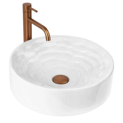 Countertop Washbasin Rea Calla WhiteRound