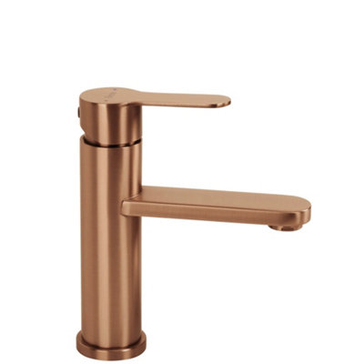 Washbasin Faucet Rea Arcos Low Brush Copper 9,8X20X18,5Cm from B&Q