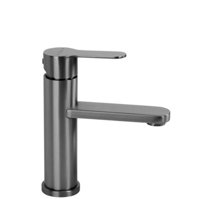 Washbasin Faucet Rea Arcos Low Titanium 9,8X20X18,5Cm from B&Q