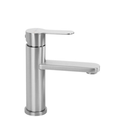 Washbasin Faucet Rea Arcos Low Brush Nickel 9,8X20X18,5Cm from B&Q