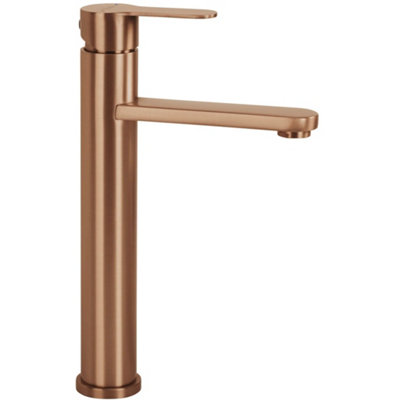 Washbasin Faucet Rea Arcos High Brush Copper 11,7X20X29Cm from B&Q