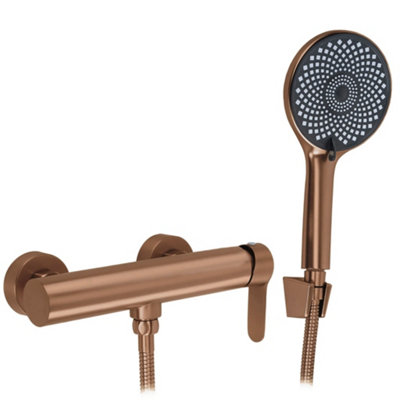 Shower Faucet Rea Arcos Brush Copper 18X20X10Cm from B&Q