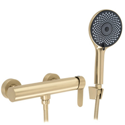 Shower Faucet Rea Arcos Brush Gold 18X20X10Cm from B&Q
