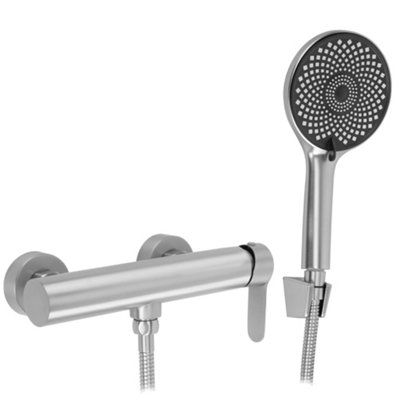 Shower Faucet Rea Arcos Brush Nickel 18X20X10Cm from B&Q