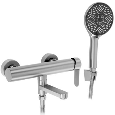 Bathtub Faucet Rea Arcos Brush Nickel 15X20X20Cm from B&Q
