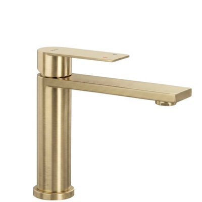 B&Q - Washbasin Faucet  Hunter Low Brush Gold 12,5X20X17,5Cm