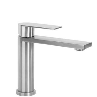 B&Q - Washbasin Faucet  Hunter Low Brush Nickel 12,5X20X17,5Cm