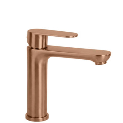 B&Q - Washbasin Faucet  Logan Low Brush Copper 11,5X5X18,5Cm