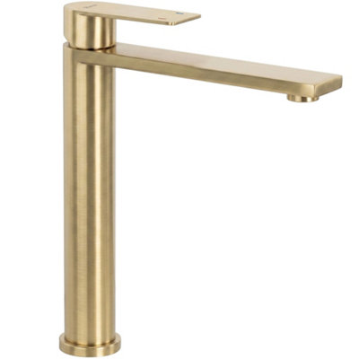 B&Q - Washbasin Faucet  Hunter High Brush Gold 16,5X20X27Cm