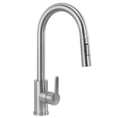 Kitchen Faucet Rea Ontario Brush Nickel 23X5X38Cm from B&Q