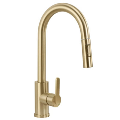 Kitchen Faucet Rea Ontario Brush Gold 23X5X38Cm from B&Q