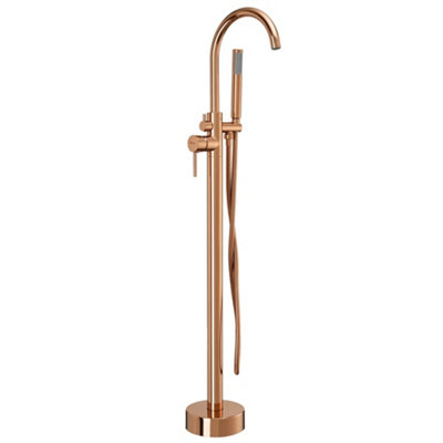 Floor-Mounted Bathtub Faucet Rea Lungo Copper 21X20X111Cm from B&Q