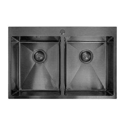 Stainless Steel Sink Rea Joel Black 83X55X22,5Cm from B&Q