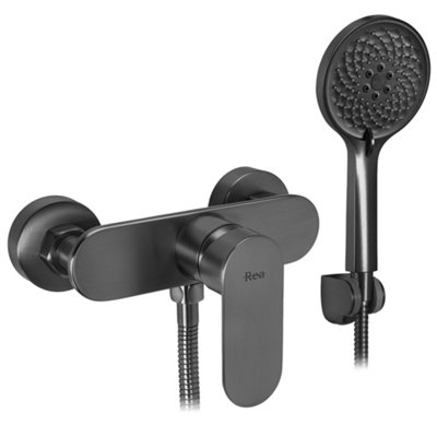 B&Q - Shower Faucet  Drop Titanium