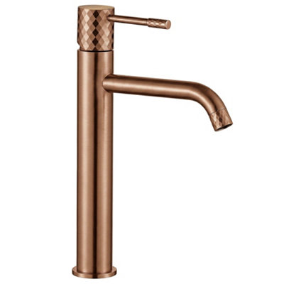 Washbasin Faucet Rea Lungo High Brush Copper 13,5X20X30Cm from B&Q